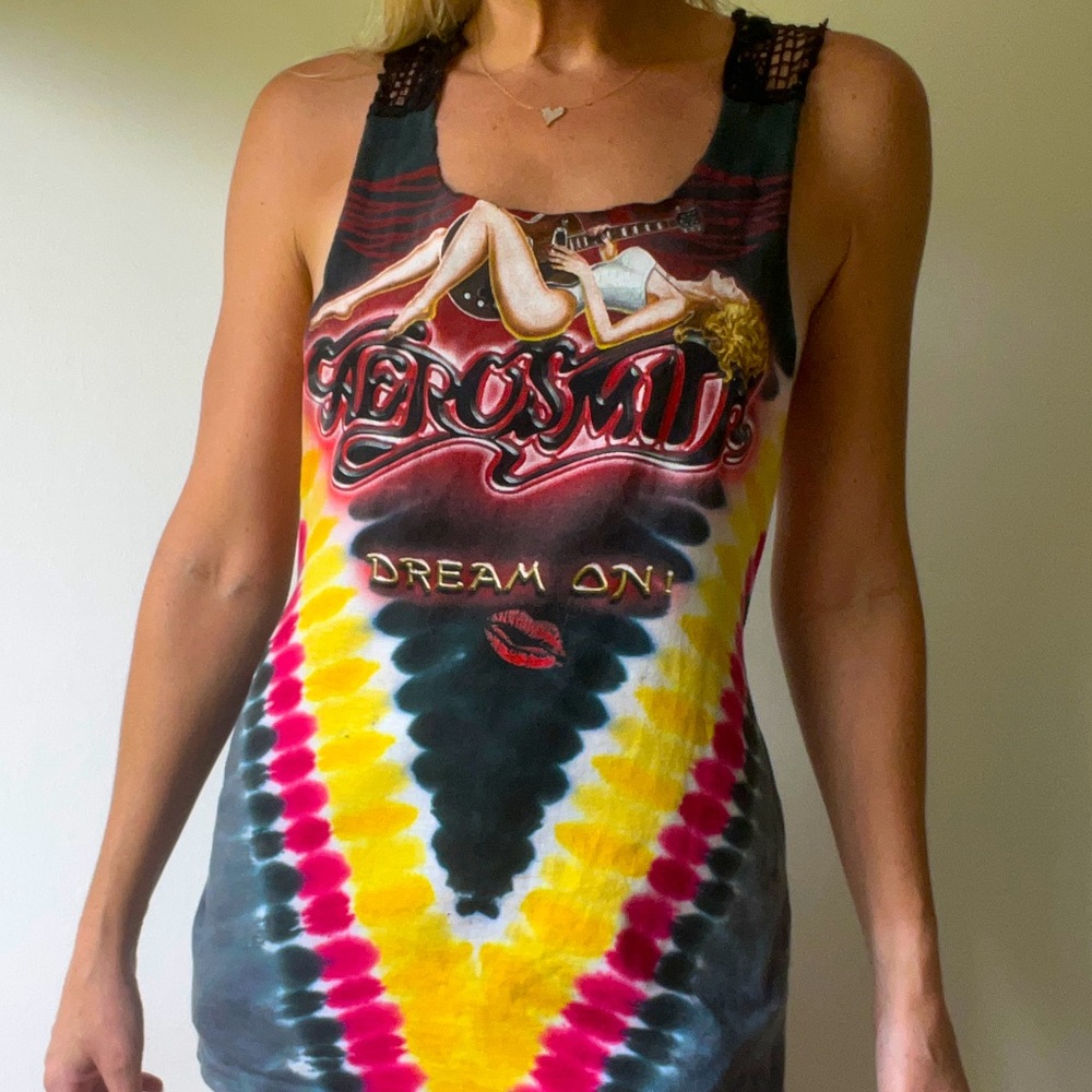 VTG Aerosmith 90s Upcycled T Shirt - Picture 3 of 6